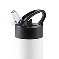 Sport bottle with straw, white