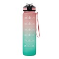 Sports water bottle, pink, turquoise