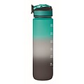 Sports water bottle RPET 1L, black/blue