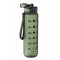 Sports water bottle RPET 1L, dark green