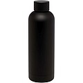 Spring 500 ml RCS certified recycled stainless steel copper vacuum insulated bottle, solid black