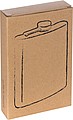 Stainless metal hip flask, grey