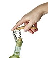 Stainless steel and bamboo wine set