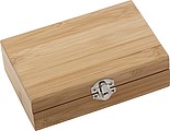 Stainless steel and bamboo wine set