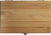 Stainless steel and bamboo wine set