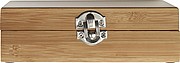 Stainless steel and bamboo wine set