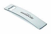 Stainless steel bottle opener, matt silver