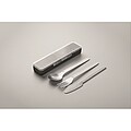 Stainless steel cutlery set, black