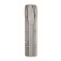 Stainless steel cutlery set, grey