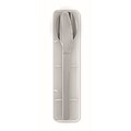 Stainless steel cutlery set, white