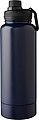 Stainless steel double-walled drinking bottle 1000 ml Nathaniel, blue