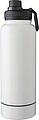 Stainless steel double-walled drinking bottle 1000 ml Nathaniel, white