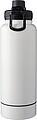 Stainless steel double-walled drinking bottle 1000 ml Nathaniel, white
