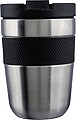 Stainless steel double-walled drinking mug 300 ml Keith, black/silver