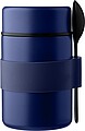Stainless steel double walled lunch pot Niko, blue