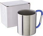 Stainless steel double walled mug Nella, cobalt blue