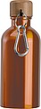 Stainless steel drinking bottle with carabiner, 400ml, orange