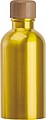 Stainless steel drinking bottle with carabiner, 400ml, yellow
