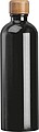 Stainless steel drinking bottle with carabiner, 750ml, black