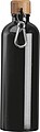 Stainless steel drinking bottle with carabiner, 750ml, black