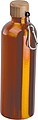 Stainless steel drinking bottle with carabiner, 750ml, orange