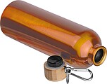 Stainless steel drinking bottle with carabiner, 750ml, orange