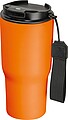 Stainless steel drinking cup, 550ml, orange