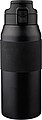 Stainless steel dubble-walled drinking bottle 800 ml Katie, black