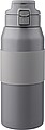 Stainless steel dubble-walled drinking bottle 800 ml Katie, grey