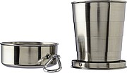 Stainless steel foldable cup Annette, silver