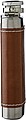 Stainless steel hip flask Cedric, brown