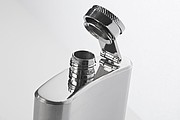 Stainless steel hip flask, grey