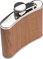 Stainless Steel Hip Flask with wooden Coating