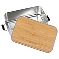 stainless steel lunchbox with bamboo lid