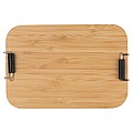 stainless steel lunchbox with bamboo lid