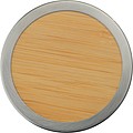 Stainless steel mug with tea strainer in bamboo look 350ml