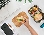 Stainless Steel Sandwich Box Large, turquoise