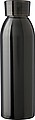 Stainless steel single-walled drinking bottle 650 ml Cindy, black