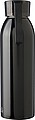 Stainless steel single-walled drinking bottle 650 ml Cindy, black