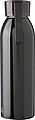Stainless steel single-walled drinking bottle 650 ml Cindy, black