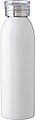 Stainless steel single-walled drinking bottle 650 ml Cindy, white