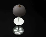 Stainless steel table lamp, white