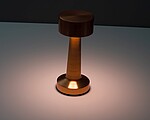 Stainless steel table lamp with rechargeable battery, pink