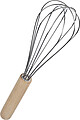 Stainless steel whisk Ilani, brown