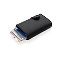 Standard aluminium RFID cardholder with PU wallet,black