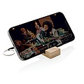 Standkey bamboo keychain phone stand, brown