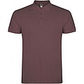 Star short sleeve mens polo, pale red