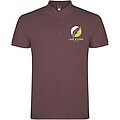 Star short sleeve mens polo, pale red