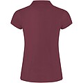 Star short sleeve womens polo, berry red
