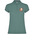 Star short sleeve womens polo, calm blue